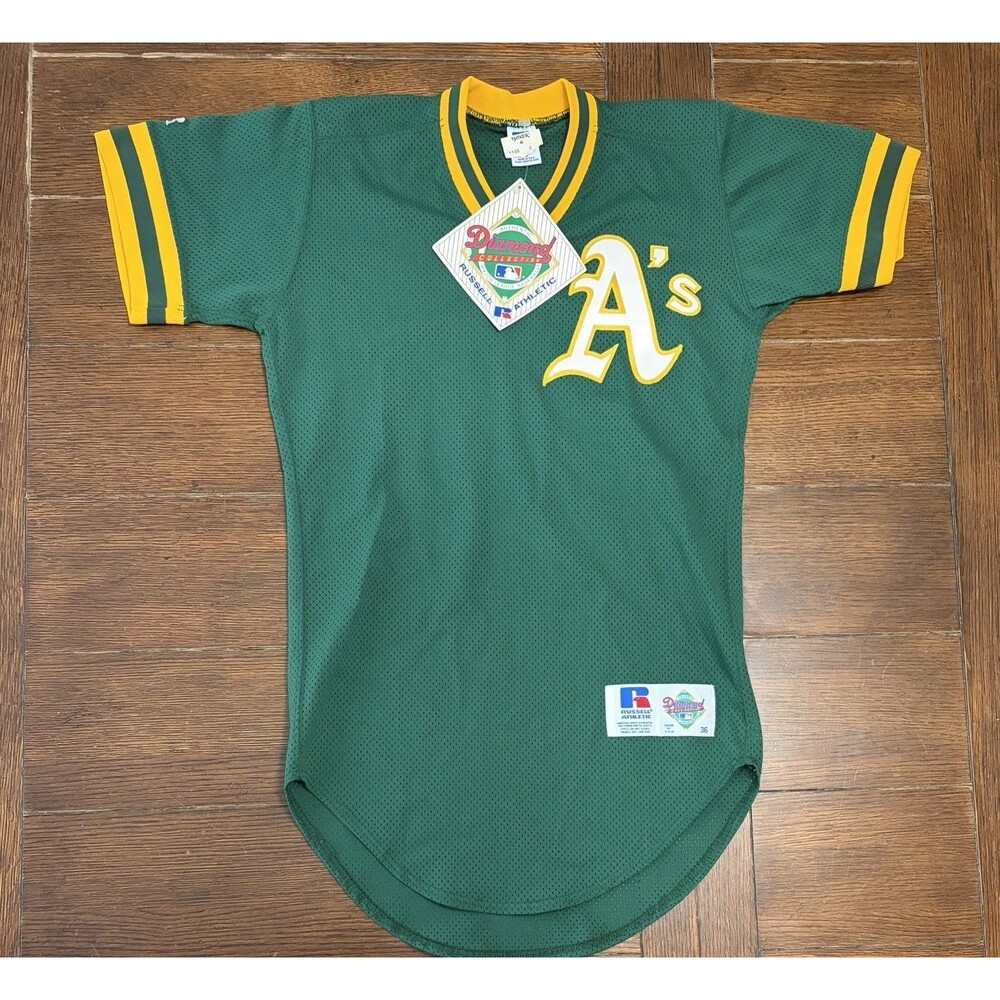 NWT Deadstock 90's Diamond Collection Oakland Athletics Jersey Russell Size 36